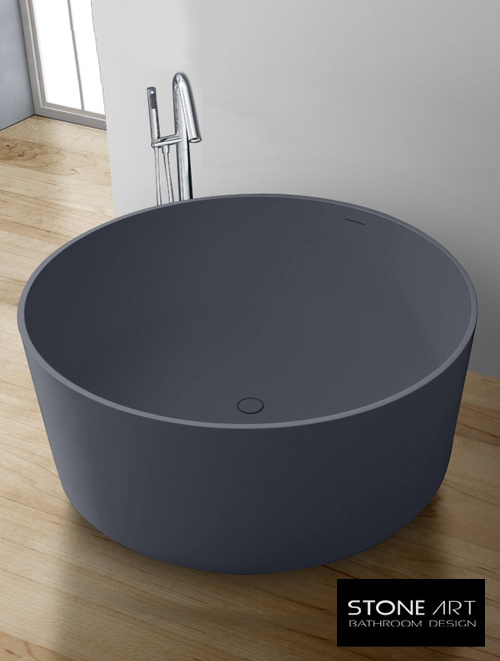 Vrijstaand Solid Surface bad BS-507 Grijs