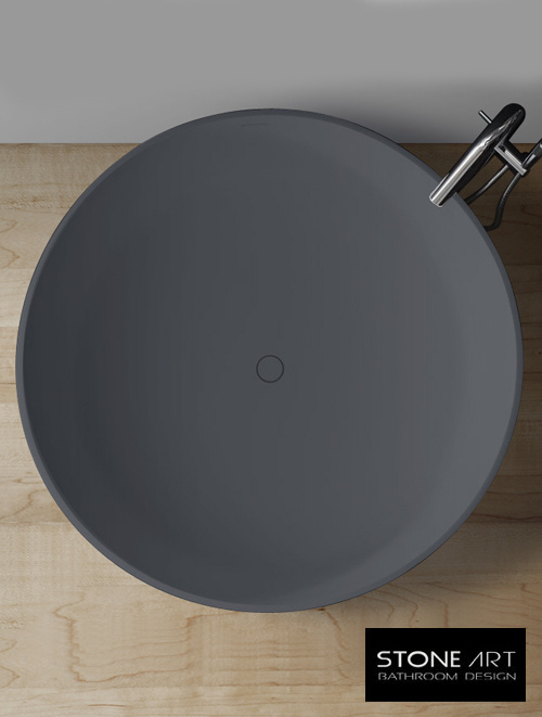 Vrijstaand Solid Surface bad BS-507 Grijs