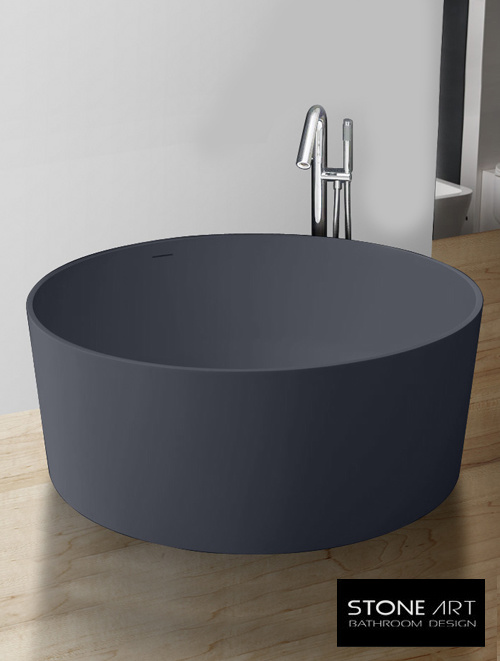 Vrijstaand Solid Surface bad BS-507 Grijs