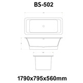 Vrijstaand Solid Surface bad BS-502