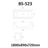 Vrijstaand Solid Surface bad BS-523