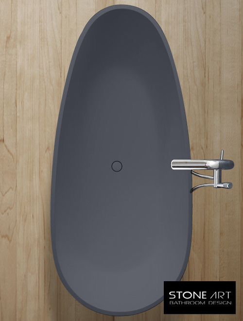 Vrijstaand Solid Surface bad BS-525 Grijs