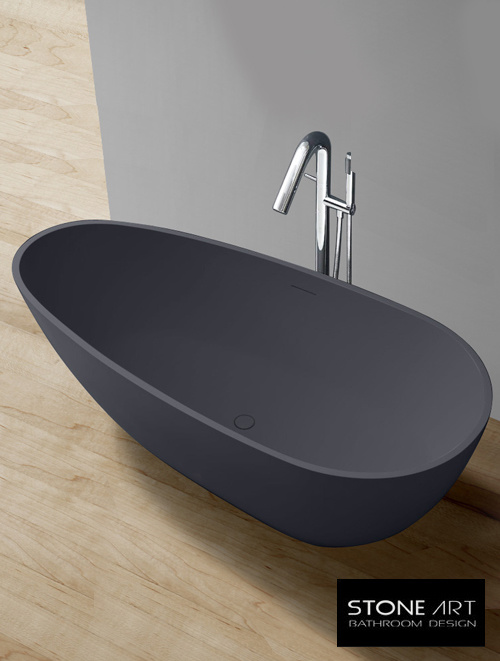 Vrijstaand Solid Surface bad BS-525 Grijs