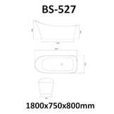 Vrijstaand Solid Surface bad BS-527