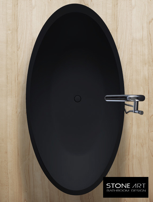 Vrijstaand Solid Surface bad BS-531 Zwart