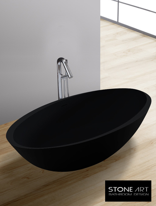 Vrijstaand Solid Surface bad BS-531 Zwart