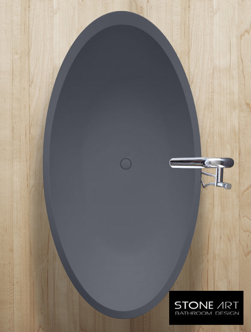 Vrijstaand Solid Surface bad BS-531 Grijs