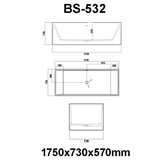 Vrijstaand Solid Surface bad BS-532