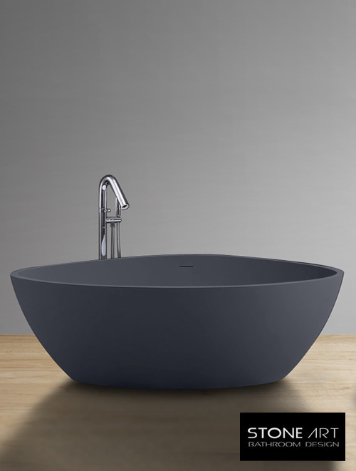 Vrijstaand Solid Surface bad BS-533 Grijs