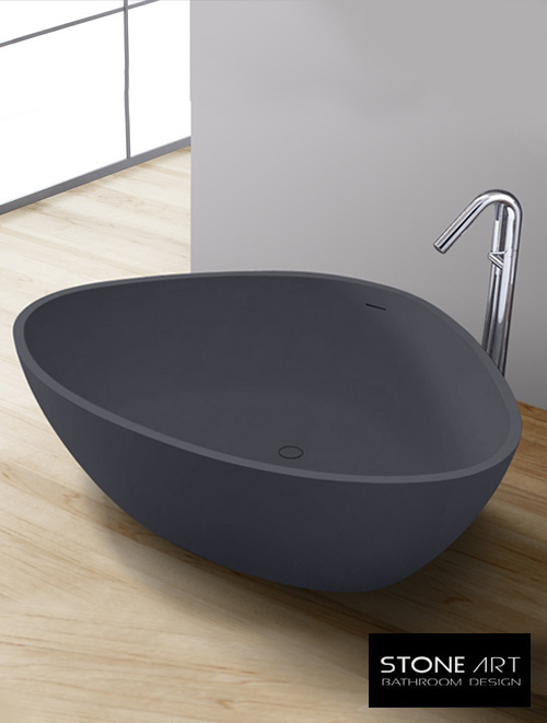 Vrijstaand Solid Surface bad BS-533 Grijs