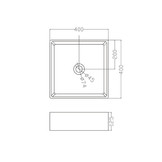 StoneArt Solid Surface Waskom LC110 Zwart (exclusief kraan)