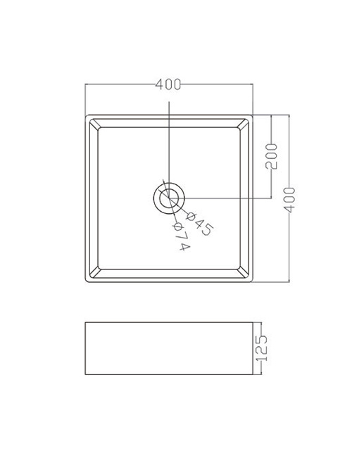 StoneArt Solid Surface Waskom LC110 Zwart (exclusief kraan)