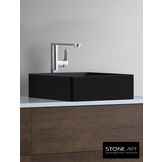 StoneArt Solid Surface Waskom LC110 Zwart (exclusief kraan)