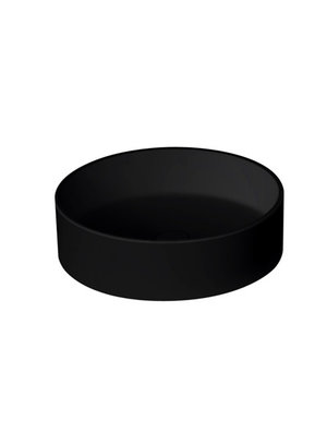 StoneArt Solid Surface Waskom LC112 Zwart (exclusief kraan)