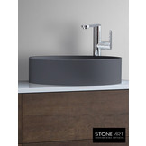 StoneArt Solid Surface Waskom LC112 Grijs (exclusief kraan)