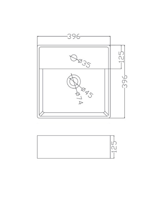 StoneArt Solid Surface Waskom LC147 (exclusief kraan)