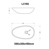 StoneArt Solid Surface Waskom LC150 (exclusief kraan)