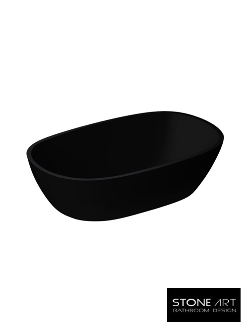 StoneArt Solid Surface Waskom LC151 Zwart (exclusief kraan)