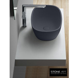 StoneArt Solid Surface Waskom LC151 Grijs (exclusief kraan)