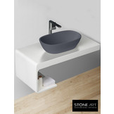 StoneArt Solid Surface Waskom LC151 Grijs (exclusief kraan)