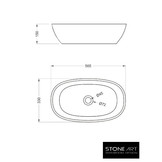 StoneArt Solid Surface Waskom LC151 Grijs (exclusief kraan)