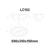 StoneArt Solid Surface Waskom LC153 (exclusief kraan)