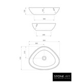 StoneArt Solid Surface Waskom LC154 (exclusief kraan)