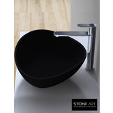 StoneArt Solid Surface Waskom LC154 Zwart (exclusief kraan)