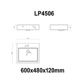 StoneArt Solid Surface Wastafel LP4506 (exclusief kraan)