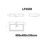 StoneArt Solid Surface Wastafel LP4508 (exclusief kraan)