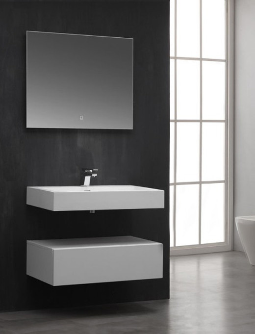 StoneArt Solid Surface Wastafel LP4508 (exclusief kraan)