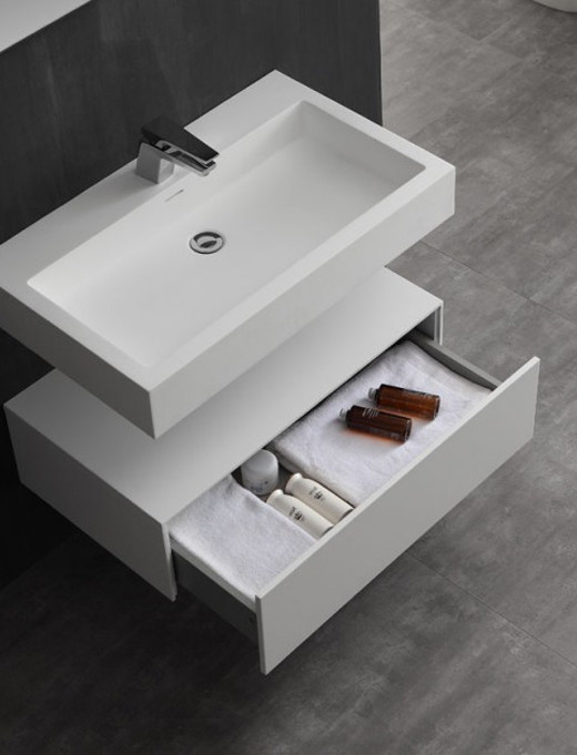 StoneArt Solid Surface Wastafel LP4508 (exclusief kraan)