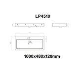 StoneArt Solid Surface Wastafel LP4510 (exclusief kraan)
