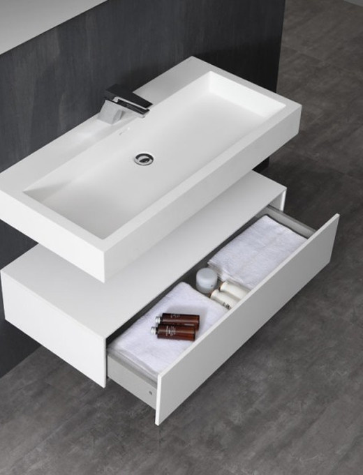 StoneArt Solid Surface Wastafel LP4510 (exclusief kraan)