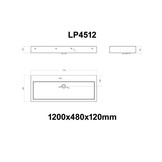 StoneArt Solid Surface Wastafel LP4512 (exclusief kraan)
