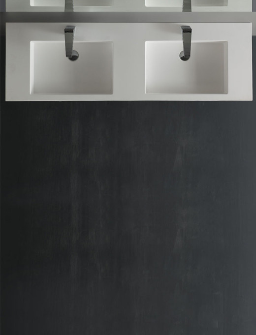StoneArt Solid Surface Dubbele Wastafel LP4514 (exclusief kranen)