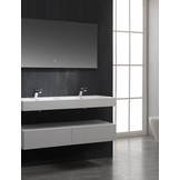 StoneArt Solid Surface Dubbele Wastafel LP4514 (exclusief kranen)