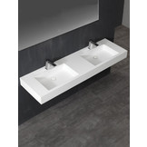 StoneArt Solid Surface Dubbele Wastafel LP4516 (exclusief kranen)