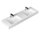 StoneArt Solid Surface Dubbele Wastafel LP4516 (exclusief kranen)