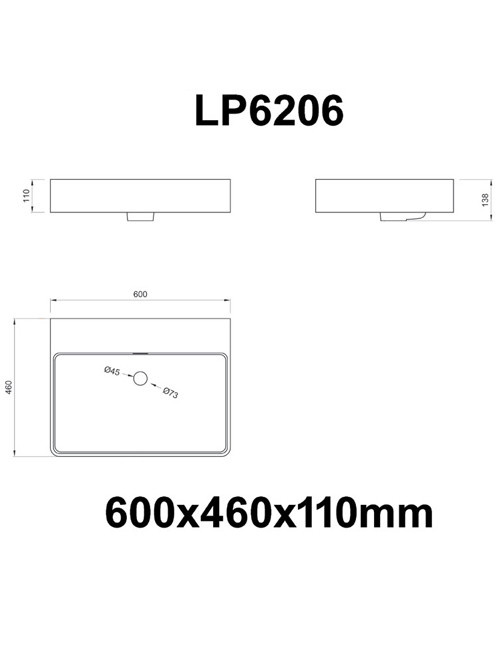 StoneArt Solid Surface LP6206 (exclusief kraan)