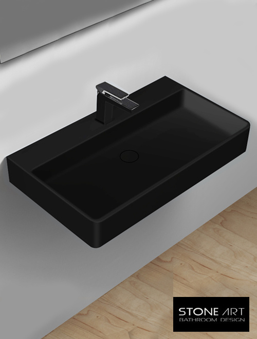 StoneArt Solid Surface LP6208 Zwart (exclusief kraan)