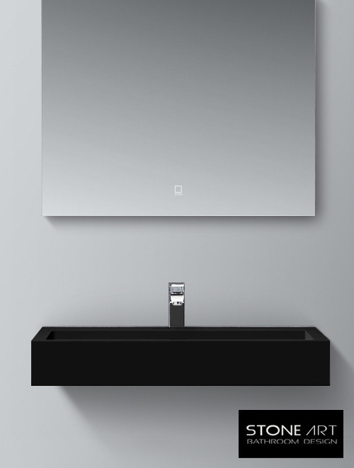 StoneArt Solid Surface LP6208 Zwart (exclusief kraan)