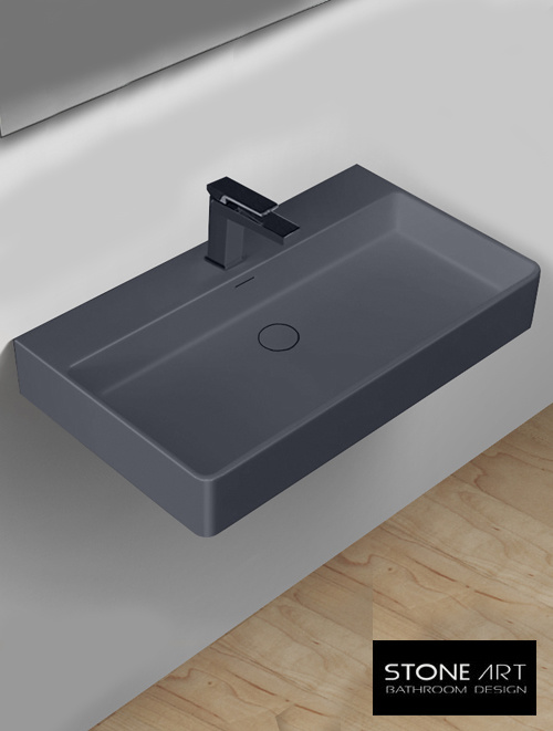 StoneArt Solid Surface LP6208 Grijs (exclusief kraan)