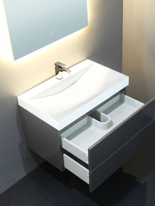 Badkamermeubel Solid Surface Brugge 80 centimeter