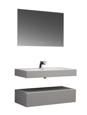 Wastafel Set LP4510 Solid Surface 100 centimeter