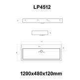 Wastafel Set LP4512 Solid Surface 120 centimeter