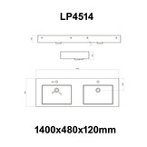 Wastafel Set LP4514 Solid Surface 140 centimeter