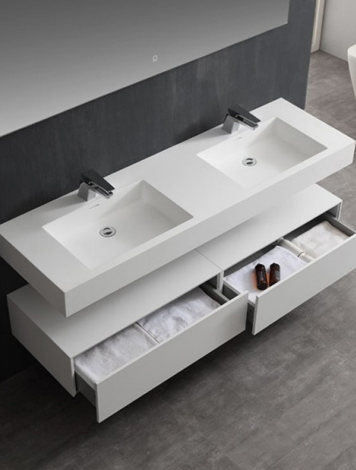 Wastafel Set LP4516 Solid Surface 160 centimeter