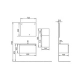 Badkamermeubel Solid Surface Milano 80 centimeter