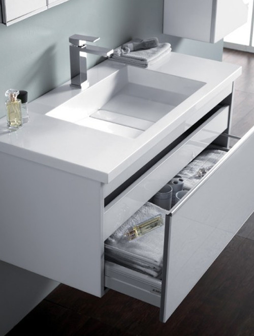 Badkamermeubel Solid Surface Milano 100 centimeter